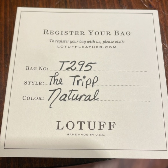 Lotuff The Tripp Bag Marked T295 Leather Crossbody NWT in Natural. P 11 - Picture 8 of 13
